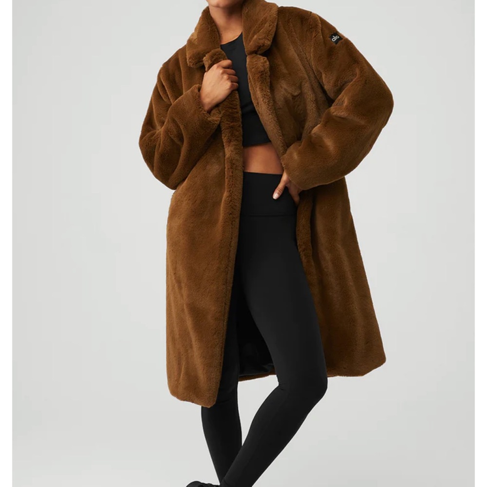 Alo yoga faux fur trench